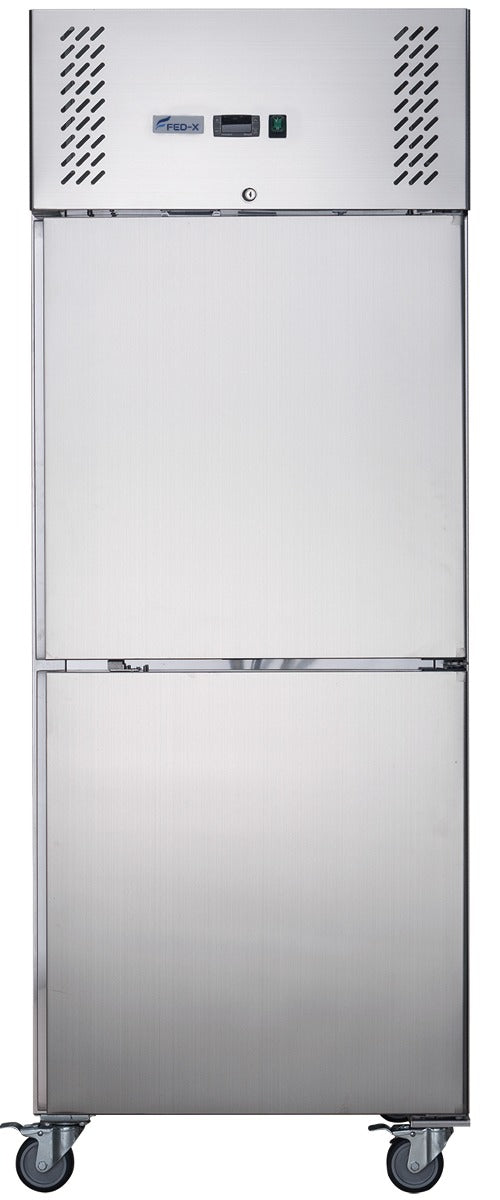 FED-X S/S Two half Door Upright Freezer - XURF600S1V