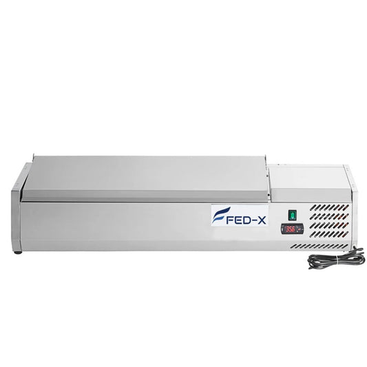 FED-X Salad Bench with Stainless Steel Lid - XVRX1200/380S