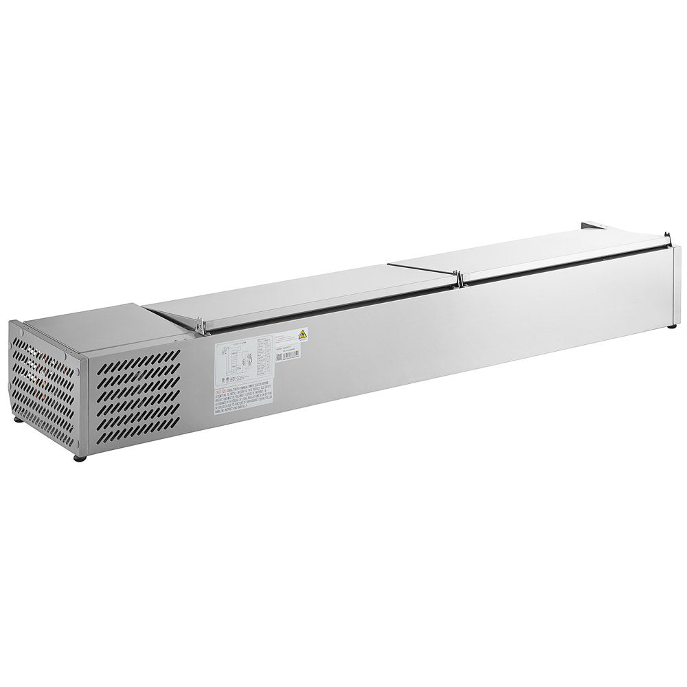 FED-X Salad Bench with Stainless Steel Lids - XVRX1800-380S