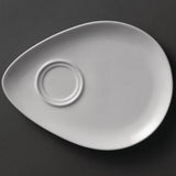 Olympia Whiteware Snack Plate White - 185x240mm 7 1/4x9 1/2" (Box 12)