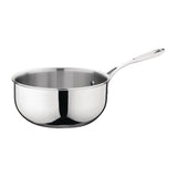 Vogue Tri-wall Flared Saute Pan St/St - 200mm 2 1/2Ltr 87fl oz