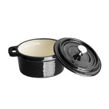 Vogue Cast Iron Mini Round Pot Black - 240ml 8fl oz