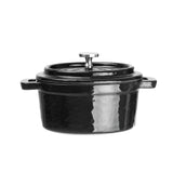 Vogue Cast Iron Mini Round Pot Black - 240ml 8fl oz