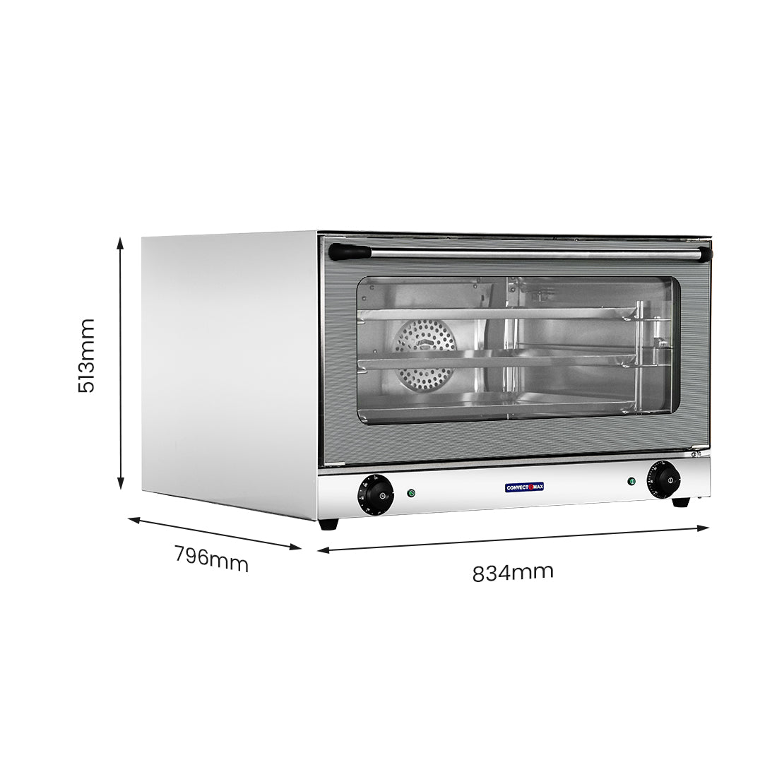 ConvectMax Heavy Duty Stainless Steel 240V/15A Convection Oven YXD-8A-3E