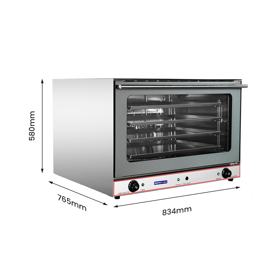 ConvectMax Heavy Duty Stainless Steel Convection Oven w/ Press Button Steam YXD-8AE